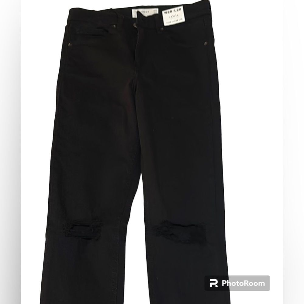 NWT Top Shop Jeans Black distressed skinny